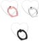 lenoup Transparent Heart Cell Phone Ring Holder, Clear Heart Cell Phone Ring Grip Kickstand, 360 Rotation Clear Ring Finger Grip Stand