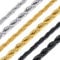 Richsteel Twist Chain Necklace For Men, 6MM Wide, 28Inch(71CM) Length, Gift For Girls, 18K Gold Plated Stainless Steel Rapper Chain Men Jewelry Twister Rope Necklace (Gift Packaging), RN20114K-6-28