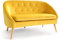 IDMarket - Sofa Bank aus Velours, Sonia, Gelb