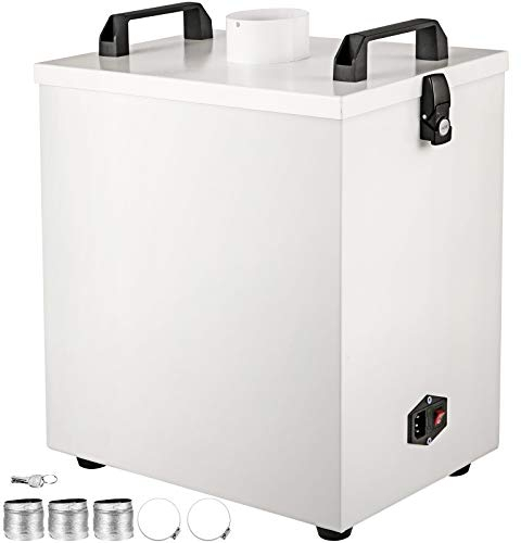 VEVOR Purificateur d'Air Fumée Laser CNC 80W Extracteur Particules Machine à Graver Laser Volume d'Air 180 m³/h Filtration de Poussières Multicouche Système d'Évacuation Extraction Faible Bruit 58dBA