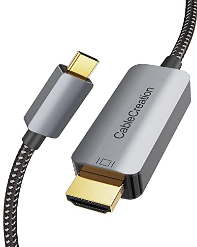 CableCreation USB C to HDMI Cable 4K 1.8m, Braided USB Type C to HDMI for Monitor [Thunderbolt 3 Compatible], for MacBook Pro Air, iPad Pro 2020, Surface Pro, Galaxy S22 S21 S20 S10