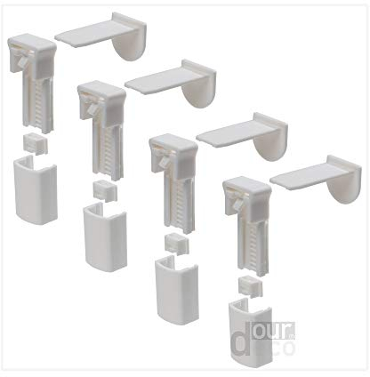 ourdeco® Zubehör/Set Ersatzklemmträger für Plissee Ausbrenner mit Kunststoff Klemmträger/Klemmen=Montage ohne Bohren=Smartfix=Klemmfix-Plissee=Easy-to-fix