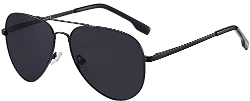 H HELMUT JUST Sonnenbrille Herren Damen Polarisiert Pilotenbrille Metall Rahmen UV400 Ultraleicht