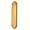 Infinity Decor Georgian Solid Cast Brass Square & Shaped Pushplate Door Fingerplate Protector Rope Design in 3 Finishes (Half Round Push Plate, Polished Brass)