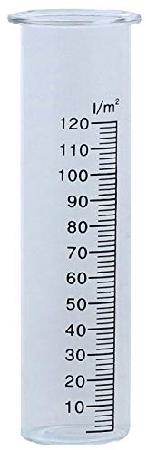 Novaliv Ersatzglas Niederschlagsmesser I Glas Wassermenge Wetterstation I große Skala Regenmengenmesser Wetterfest