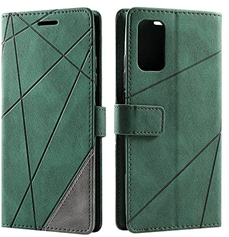 SONWO Coque pour Xiaomi Redmi Note 10 5G, Etui en Cuir PU Portefeuille Housse Fermeture Magnétique und Flip pour Xiaomi Redmi Note 10 5G, avec Fermeture Magnétique, Vert