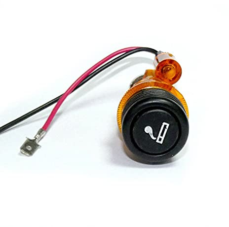 J/J 12V Zigarettenanzünder Orange Beleuchtet Universal Passend für Fast Alle PKW Thermoschaltung Zigarettenanzünder Stecker mit Orangem Leuchtring