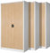Jan Nowak 3er Set Aktenschrank C001H Büroschrank Metallschrank Stahlschrank Werkzeugschrank Stahlblech Pulverbeschichtet Flügeltürschrank Abschließbar 195 cm x 90 cm x 40 cm (weiß/holzoptik)