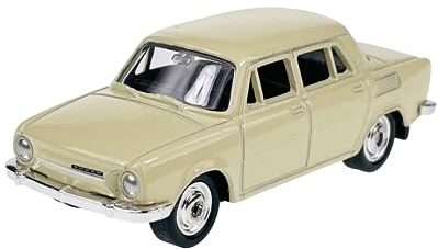 DROMADER Welly Skoda 100 Beige 1/60 1:60 Neu Modell Auto 7cm
