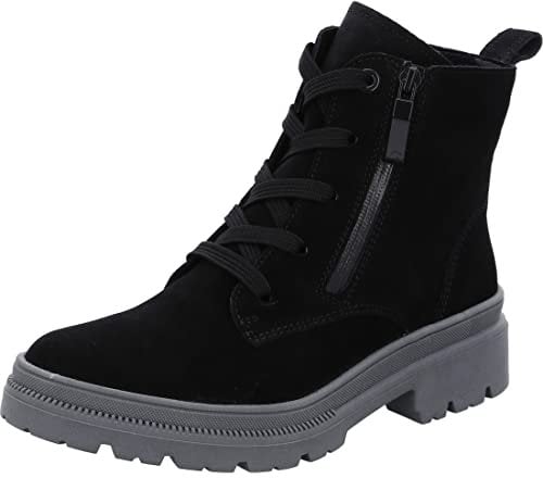 ara Damen Dover Stiefelette, Kalbvelour Schwarz, 37 EU