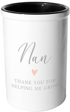 Print Maniacs Personalised Flower Pot Mothers Day Thank You Gift For Her Mum Grandma Teacher End of term (Nan)