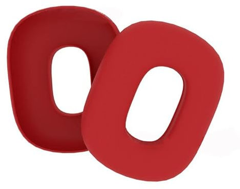 Cuscinetti interni di ricambio in morbido silicone, compatibili con cuffie Apple AirPods Max (rosso)