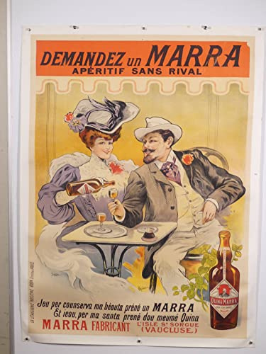 Photosegor Quina Marra Aperitif Pub Poster Reproduktion – Format 50 x 70 cm auf Luxuspapier 300 g