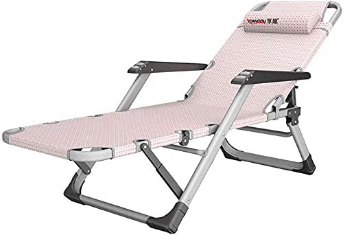 CAPXXIN Entspannende Sonnenliegen Liegen |Sunloungers Klappbarer Gartenstuhl für Kinder und Erwachsene |Liegestühle, verstellbare Sonnenliege für Strand, Terrasse, Pool oder Büro, Pink Needed
