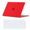 Se7enline Compatible avec MacBook Air M2 2022 13 Housse rigide pour ordinateur portable Mac Air 13,6 modèle A2681 M2 et housse de protection pour clavier (disposition britannique), rouge