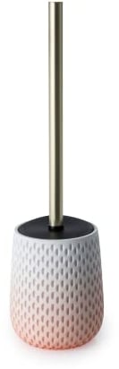 Blue Canyon Milano Pink Toilet Brush for Bathroom, Flexible Toilet Bowl Plastic Brush Head with Silicone Bristles for Deep Cleaning, Compact Size, Elegant Design with Odour Free Holder