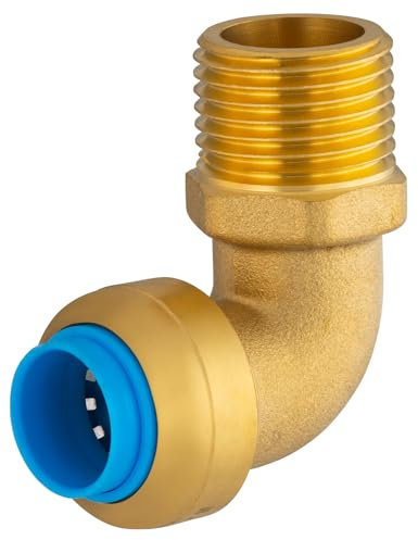 Raccord automatique universel coude Ø14 mâle 15x21 (1/2) TOUT PUSH