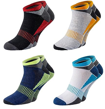 Chili Lifestyle Color AirGrip Sneakersocken, 4 Paar, für Damen und Herren, atmungsaktive Kurzsocken aus Baumwollmix mit Weichbund, für Fitness, Sport und Freizeit