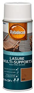 Xyladecor - Lasure Protectrice Aérosol pour Bois Extérieur - Abris, Palissades, Mobilier de Jardin, Volets, Portes et Portails - Teck 400ml