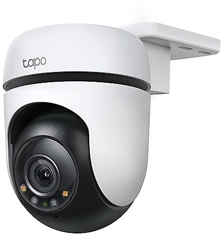Tapo TP-Link Tapo C510W, Telecamera di sicurezza Wi-Fi per esterni, definizione 3MP, 360° con visione notturna a pieno colore, audio bidirezionale. Cloud Video Recording, Funziona con Alexa