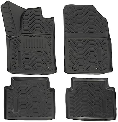 J&J AUTOMOTIVE | Tapis DE SOL EN Caoutchouc 3D Exclusive Compatible Avec C3 Aircross ab 2017, Schwarz, Anti-Rutsch, Allwetter, 4-TLG, Hohes Rand