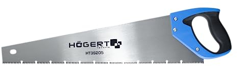 Högert Technik - Sierra de mano 450 mm - 7 TPI, 48-50 HRC - Sierra numérica manual para cortar madera, tableros de partículas y otros materiales a base de madera - Sierra