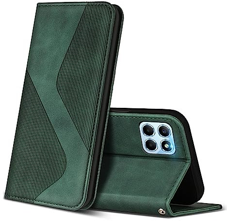 ZONNAVI Coque pour Honor 70 Lite/Honor X6 /Honor X8 5G, Premium Étui Housse en Cuir de Protection avec [Emplacements Cartes], Clapet Folio Portefeuille pour Honor 70 Lite / X6 / X8 5G (Vert)