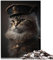 Puzzles für Erwachsene und Kinder, Napoleon Kleid, Katze, Puzzle für Erwachsene, 1000 Teile, Papppuzzles, Geschenkspielzeug, 10,27 x 20,47 Zoll/26 x 38 cm.