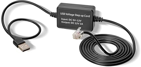 EWAY Radar Detector Cable, USB to RJ11 Radar Detectors Power Cord 12V for Escort Valentine One V1 Beltronics Uniden with Telephone Type Connector
