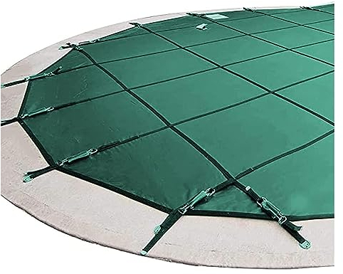 Solarplane Eingebaute Pools, Runde Winterpoolabdeckungen, Robuste Schwimmbadschutzabdeckung Aus Grünem Netzgewebe 3 4 5 6 7 8 9 10 11 12 13 14 15 16 17 18 19 20 21 22 23 24ft Groß, Verschleißfest (SI