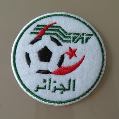 National Team Algeria Sew-On Patch Football Soccer Club Iron-On Badge Pack of 2