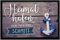 SpecialMe® Fußmatte Heimathafen von Familie mit Namen personalisiert Anker Motiv Maritime Deko Meer rutschfest & waschbar Braun schwarz 60x40cm