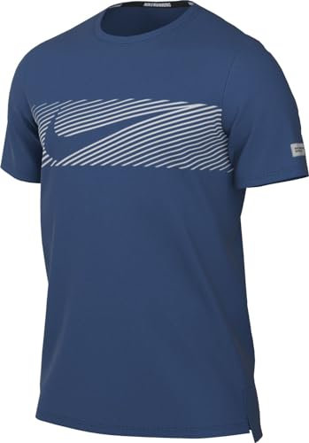 Nike Herren M Nk Flash Miler Top, Court Blue/Reflective Silv, FN3051-476, S