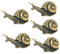 BESPORTBLE 5St Schneckenschmuck aus reinem Kupfer Schneckenhandwerk aus Messing rustikale Dekorationen Wohnkultur Modelle Büroschmuck Desktop-Schneckenverzierung Glücklich Ornamente Handhaben