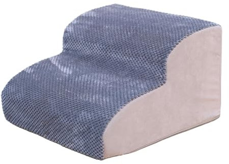 ＡＷＨＡＯ 2 Steps Non-slip Dog Stairs for Small Dogs, Puppy - Sofa Ramp, Pet Climbing Ladder, Gray