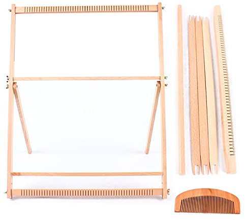 Multi-Craft Loom Frame 70 x 50 cm - Large Lap Weaving Kit With Adjustable Hand Knitting Set for Wall Hangings, Blankets, Pillow Covers, Scarves