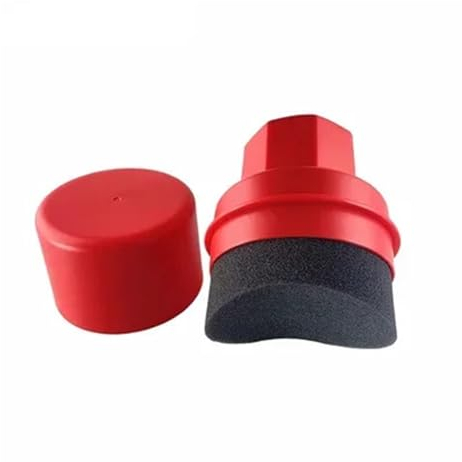 SSIMOO L'éponge de Cirage de Pneu de Voiture avec Couvercle Peut contenir la poignée Compatible avec l'éponge de Pneu incurvée Facile à épiler Outils de Nettoyage de Voiture Brosse de détail (Color :