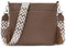 Paigtes Umhängetasche Damen Mittelgroß Handtasche Damen Klein Crossbody Bag Leder PU Tasche Braun