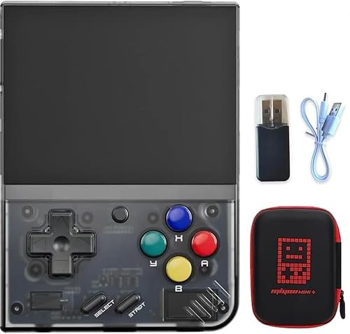 console di gioco retrò for Miyo Mini Plus console portatile per videogiochi portatile, schermo IPS da 3,5 pollici con scheda da 128 GB, oltre 12000 giochi, sistema Linux, supporto WiFi Battle