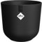 Elho Jazz Round 19cm - Maceta Interior - Estructura Única - 100% Plástico Reciclado - Negro/Living Black