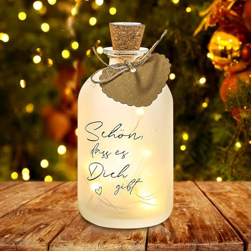 LED Luces para Botellas de Cristal, Lámpara LED para Botella con Lema, Botellas Led Decorativas con Corcho, LED Botella Luminosa con Chorro de Arena Regalos para Mujeres Cumpleaños Boda Navidad
