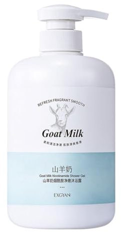Goat's Milk Energising Shampoo For Dry and Damaged Hair,Goat Milk Body Wash Sensitive For Smooth Skin,Non-Irritation Mostiur