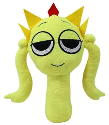 TS TAC-SKY Sprunki Plüschspielzeug – Weiches Kuscheltier Als Kissenfigur, Weihnachten Und Geburtstag Für Erwachsene Und Kinder(Yellow Plush)