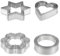 AUAUY 12PCS Cookie Cutters Shapes Baking Set, Star Heart Flower Round Stainless Cookie Cutters, 3 Different Sizes, for Kitchen Baking Birthday Christmas Valentine's Day Small Biscuit Cutter