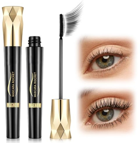 Liquid Mascara Eyelash Extensions, Mascara Schwarz Dramatic False Lash Effect Waterproof, Extension Volume, 4D Falsche Wimpern Effekt Wimperntusche Lange Wimpern (2PCS, 8ML)