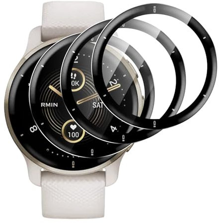 Knrlqim 3 Pezzi Pellicola Protettiva vetro Temperato per Garmin Venu 2 Plus,HD Chiaro AntiGraffio Alta Risoluzione Pellicola Protettiva per Garmin Venu 2 Plus Protezione Pellicola