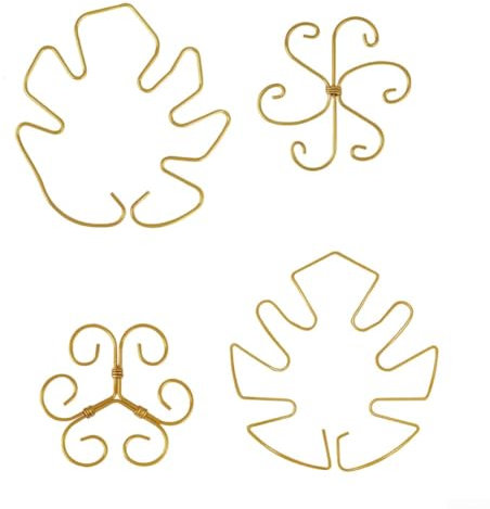 Monstera Leaf Plant Stem Support, Ferro Monstera Plant Support Set, Indoor Outdoor Plant Accessories for a Wide Range of Climbing Plants (Quattro pezzi)