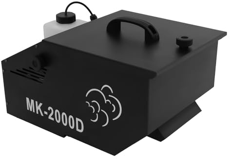 Mudshape 1200W Bühnenleuchte Rauchermaschine Bodensprayer, Low Horizontal DMX Nebelmaschine, 4 Bedienungsmodi mit Fernbedienung für Bühnenshow, Hochzeit, Bar, Flur, Tanzsaal, Theater, Bankettsaal