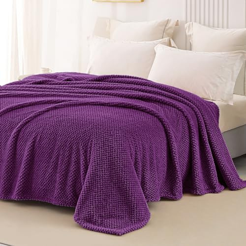 Whale Flotilla Kuscheldecke Decke Flauschig Sofadecke 150x200 cm | Violett, Fleecedecke, Weiche und Warme Wohndecke Tagedecke für Jahreszeiten, Leicht und Kuschelig