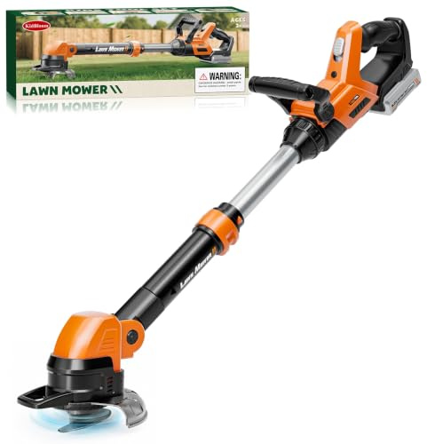 KidBloom Kids Gardening Tools Set, Kids Lawnmower with Lights, Toy Lawnmower with Sound, Kids Tool Set for Outdoor Play, Toys for 3 4 Year Old Boys Gifts